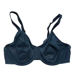 Wacoal Full Figure T-shirt Bra Teal Blue Underwire Adjustable Straps Size 32D